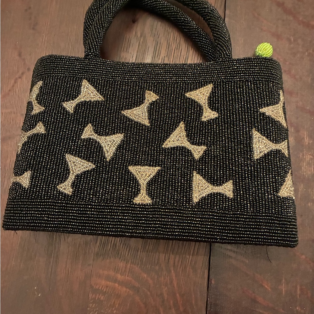 EUC Martini Design Beaded Handbag